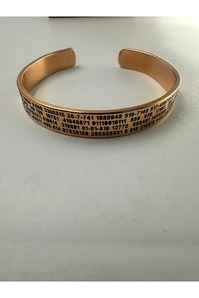 KAVELE Raw Pure Copper Number Sequential Copper Bracelet-In Gift Box
