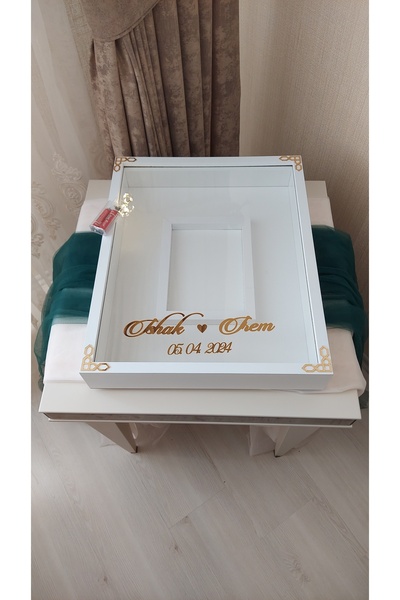 Verda Çerçeve 40x50 Cm Fotoğraf Bölümlü Anı Çerçevesi! Ledli Ve Isimli Gül Ta...