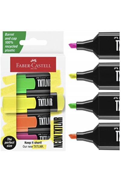 Faber Castell Fosforlu Kalem Mini Neon 4'lü Set - 154204