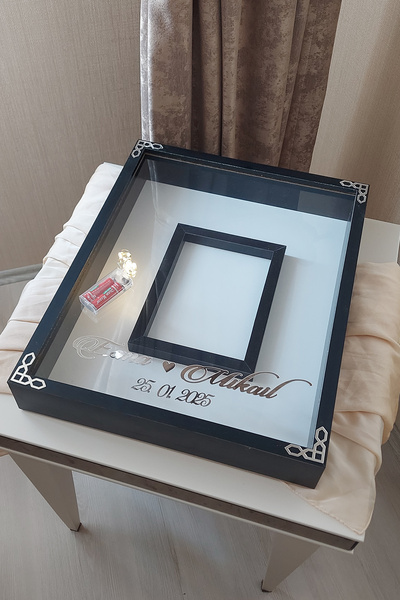 Verda Çerçeve 40x50 Cm Fotoğraf Bölümlü Anı Çerçevesi! Ledli Ve Isimli Gül Ta...