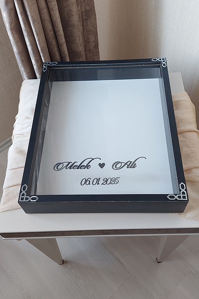 Verda Çerçeve 40X50 cm Rose Memory Frame! Deep Frame Without Leds! Rose Memory Frame - for Bridal Bouquets