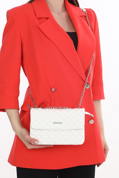 Senna Collection Wonderful Crossbody Bag with Quilted Chain ​​Detail