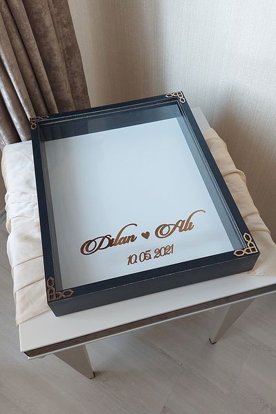 Verda Çerçeve 40X50 cm Rose Memory Frame! Deep Frame Without Leds! Rose Memory Frame - for Bridal Bouquets