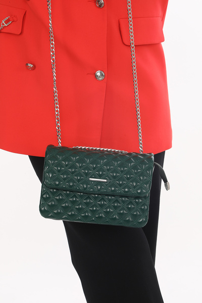 Senna Collection Wonderful Crossbody Bag with Quilted Chain ​​Detail