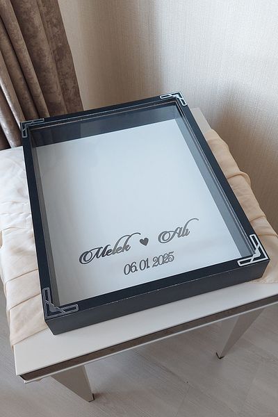 Verda Çerçeve 40X50 cm Rose Memory Frame! Deep Frame Without Leds! Rose Memory Frame - for Bridal Bouquets