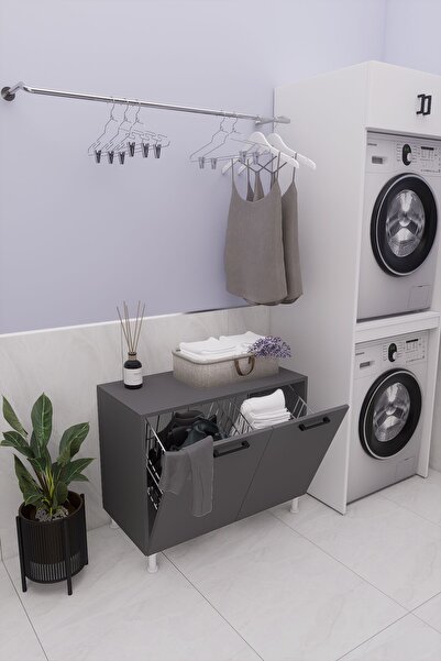 DEMİRBAL MOBİLYA MDF KİRLİ SEPETLİ DOLAP