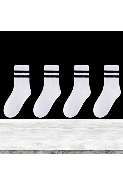 HAYEL 4 чифта кръгли унисекс чорапи за тенис за момичета и момчета