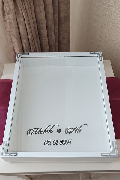 Verda Çerçeve 40X50 cm Rose Memory Frame! Deep Frame Without Leds! Rose Memory Frame - for Bridal Bouquets