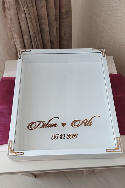 Verda Çerçeve 40X50 cm Rose Memory Frame! Deep Frame Without Leds! Rose Memory Frame - for Bridal Bouquets