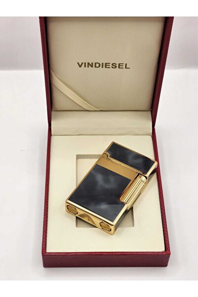 Atheris Gift Vindiesel Lüks Altın Renkli & Siyah Çakmak | Koleksiyonluk & Şık...