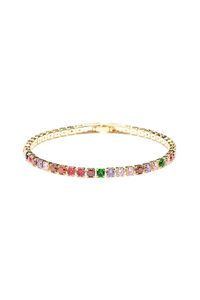 ElectraStore Set of 3 Gold Plated Tennis Bracelets