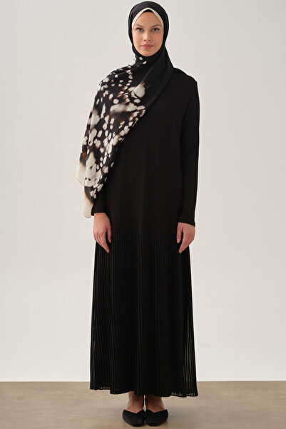 Tuğba Eteği Şifonlu Elbise - Siyah