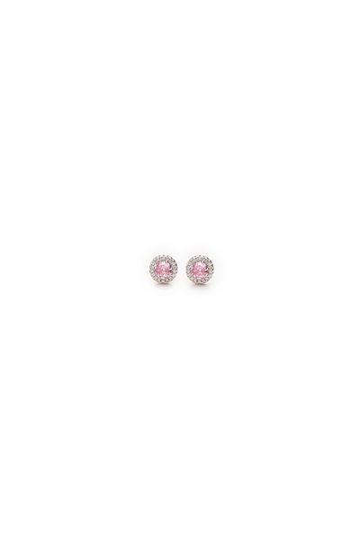 ElectraStore Princess Pink Silver Earrings