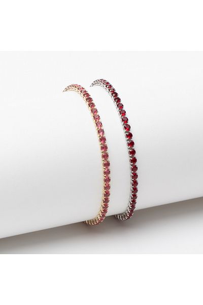ElectraStore Set of 2 Ruby Tennis Bracelets