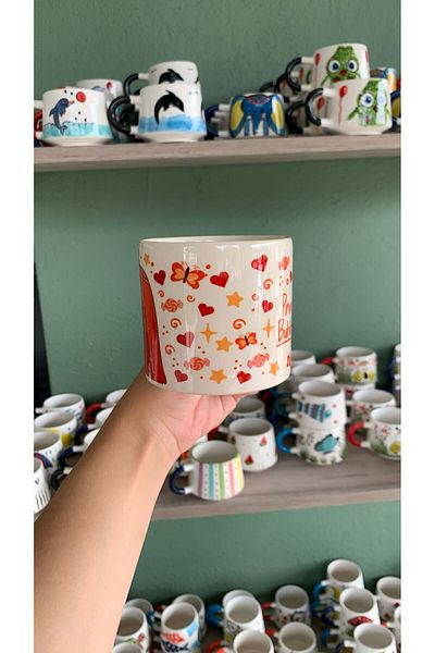 GünayStore Adventure Time - Bubblegum Printed Pink Mug Cup Tea Coffee Cup 200 ml