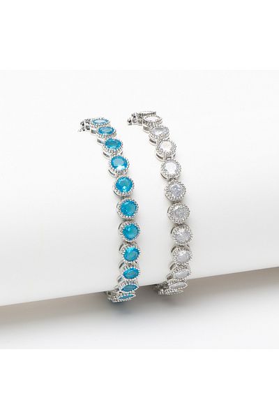ElectraStore Set of 2 Splendor Aqua Bracelets