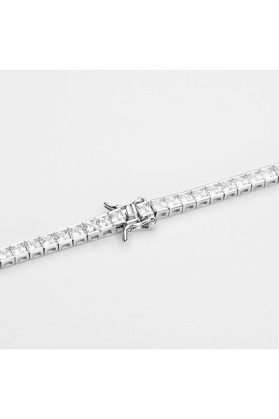 ElectraStore Unisex Tennis Bracelet Solid 925 SILVER