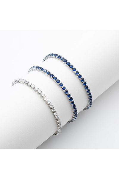 ElectraStore Set of 3 Gold Plated Tennis Bracelets