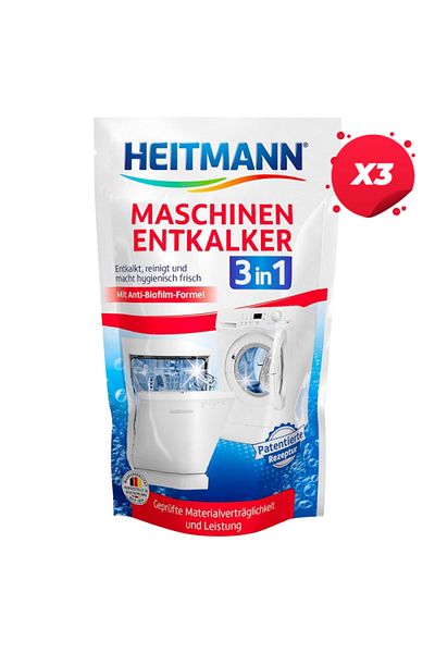 HEITMANN X3 - UNIVERSAL DESCALER FOR WASHING MACHINE AND DISHWASHER 3IN1 175G