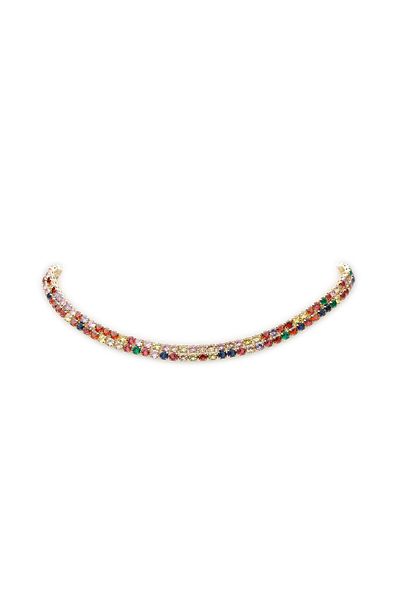 ElectraStore Double Multicolor Tennis Jewelry Set