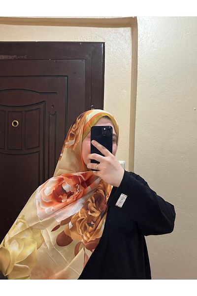 BOUTİCON Floral Patterned Summer Cotton Shawl Colorful 12