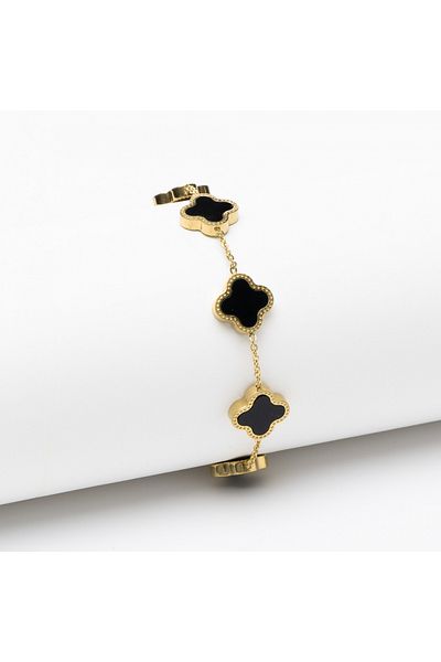 ElectraStore Onyx Flower Bracelet
