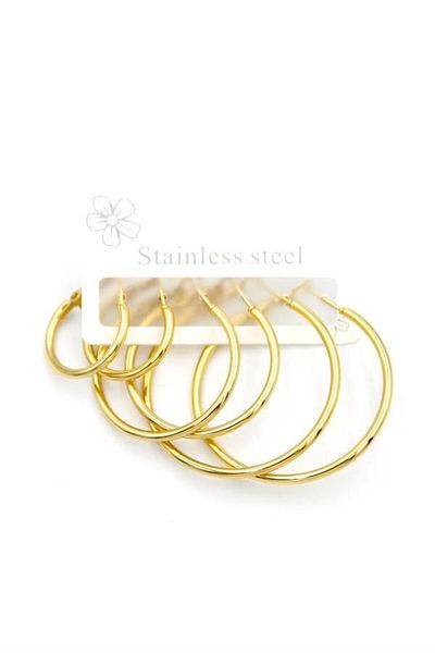 Alray Set of 6 hoop earrings - gold