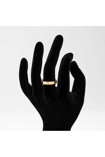 ElectraStore Love Gold Plated Bracelet and Ring Set