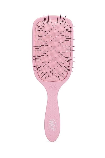 Wet Brush فرشاة شعر واسعة من Go Green Paddle Detangler للشعر ذو الخصلات السميكة باللون الوردي