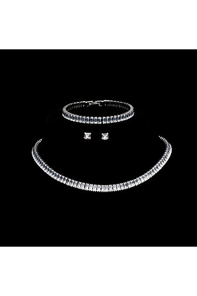 ElectraStore Shiny Tennis Jewelry Set