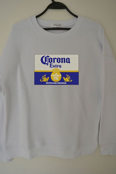 EldenStitch Corona Extra Embroidered Unisex Oversize Sweatshirt
