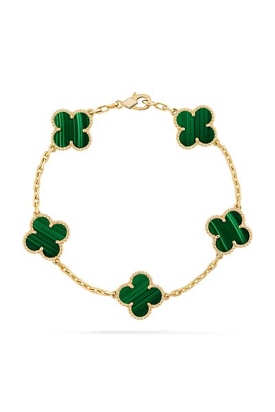 ElectraStore Agatha Green Flower Bracelet