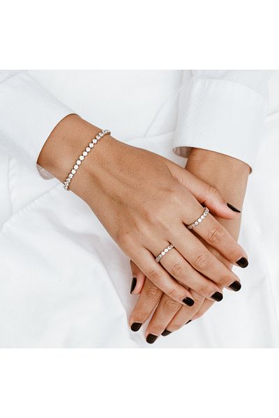 ElectraStore Spectacular Tennis Bracelet Made of 925 SILVER