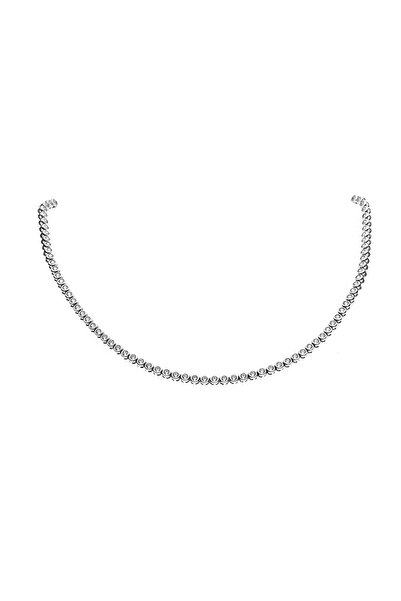 ElectraStore Tennis Jewelry Set Made of 925 Rhodium Plated Silver and Zirconia Crystals