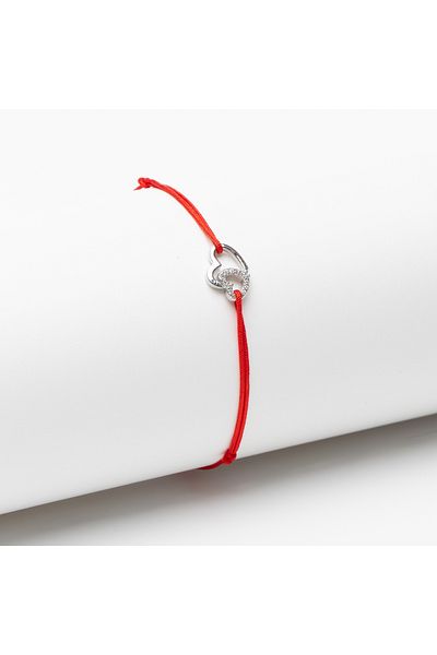ElectraStore Handmade Double Love Silver Bracelet
