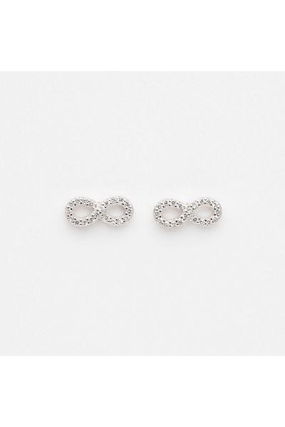 ElectraStore Infinity Silver Earrings