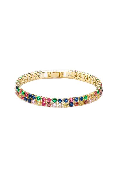ElectraStore Multicolor Double Tennis Bracelet