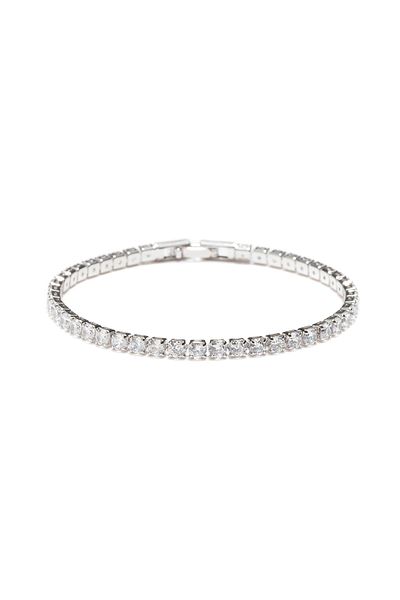 ElectraStore White Gold Plated Tennis Bracelet