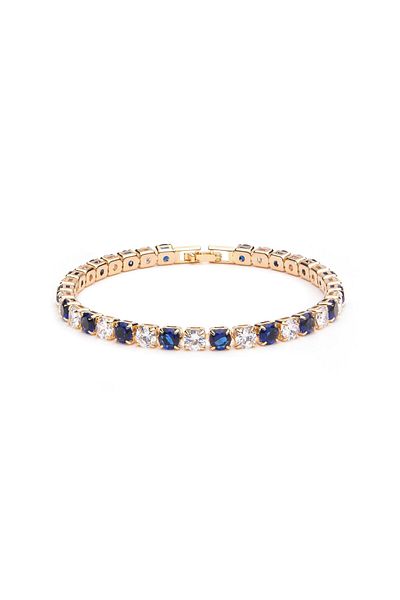ElectraStore Elegant Yellow Gold Plated Tennis Bracelet