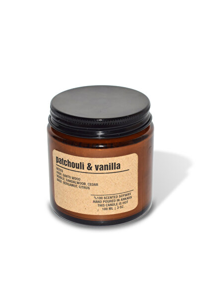 Basement Atellier Amber Cam Kavanozda Doğal Esanslı Soya Mum : 200 gr : Patch...