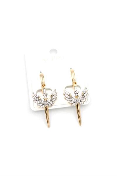 Alray Angel Wing Hoop Earrings - Gold