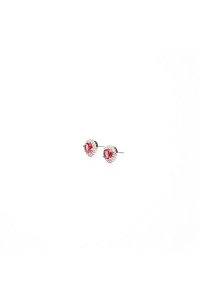 ElectraStore Silver Princess Fuchsia Earrings