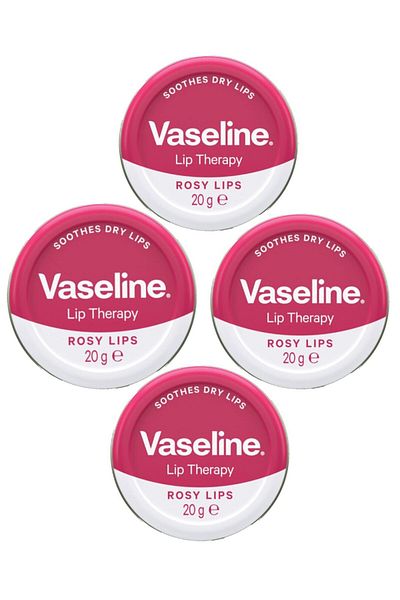 Vaseline Vaseline Lip Therapy Rose & Almond Oil 20g (4 pieces)