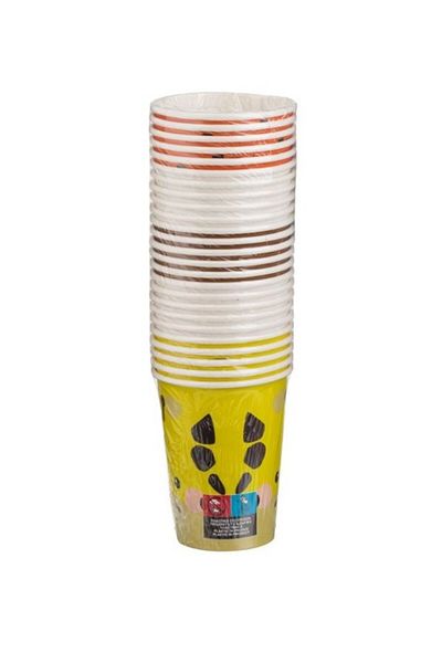 party mix Safari Themed 25-Piece Paper Cups - Birthday, Children's Party, Animal Figured Party Cups