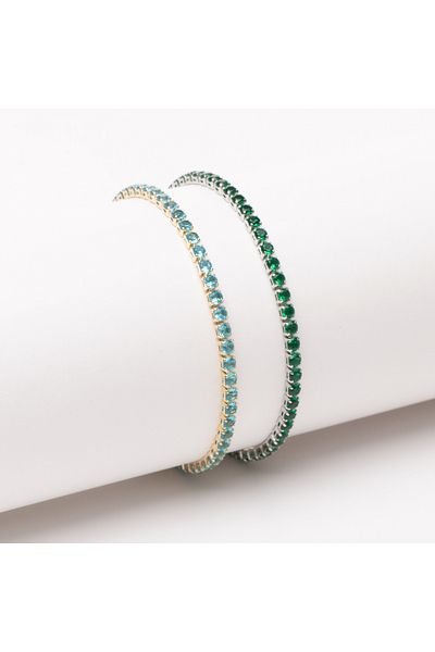 ElectraStore Set of 2 Tennis Green Bracelets