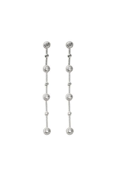 ElectraStore Luxury Silver Long Earrings