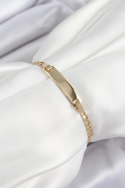 Skygo Pirinç Dikdörtgen Model Gold Renk Xuping Bebek Künyesi