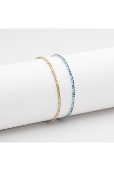 ElectraStore Set of 2 Mia Silver Tennis Bracelets