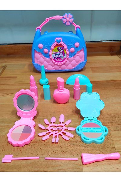 a v d a Make up Eyeshadow + Blush + Fake Nail Beauty Kit Bag with Bag Fashion Makeup Care Hairdresser Set