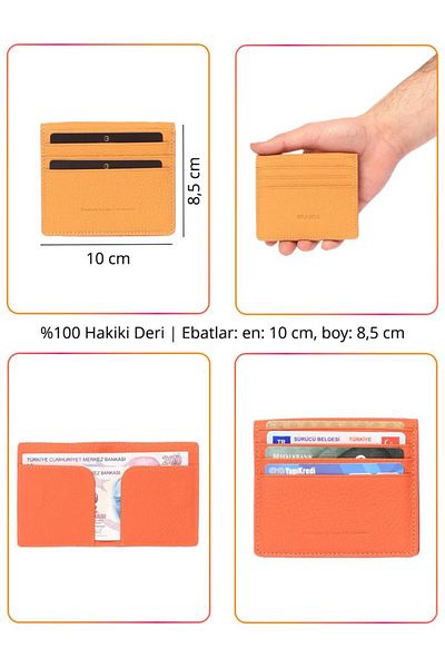 Grande Genuine Leather Card Holder Wallet Black 762
